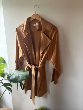 Mango Camel Wrap Trench Coat